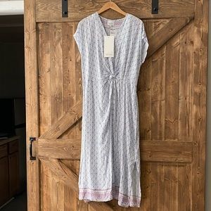 Brand new with tag, white and blue maxi dress